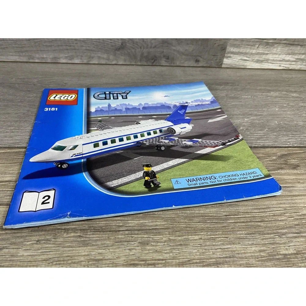 LEGO City 3181 Passenger‎ Plane Instruction Manual Book 2 2010 Illustrated